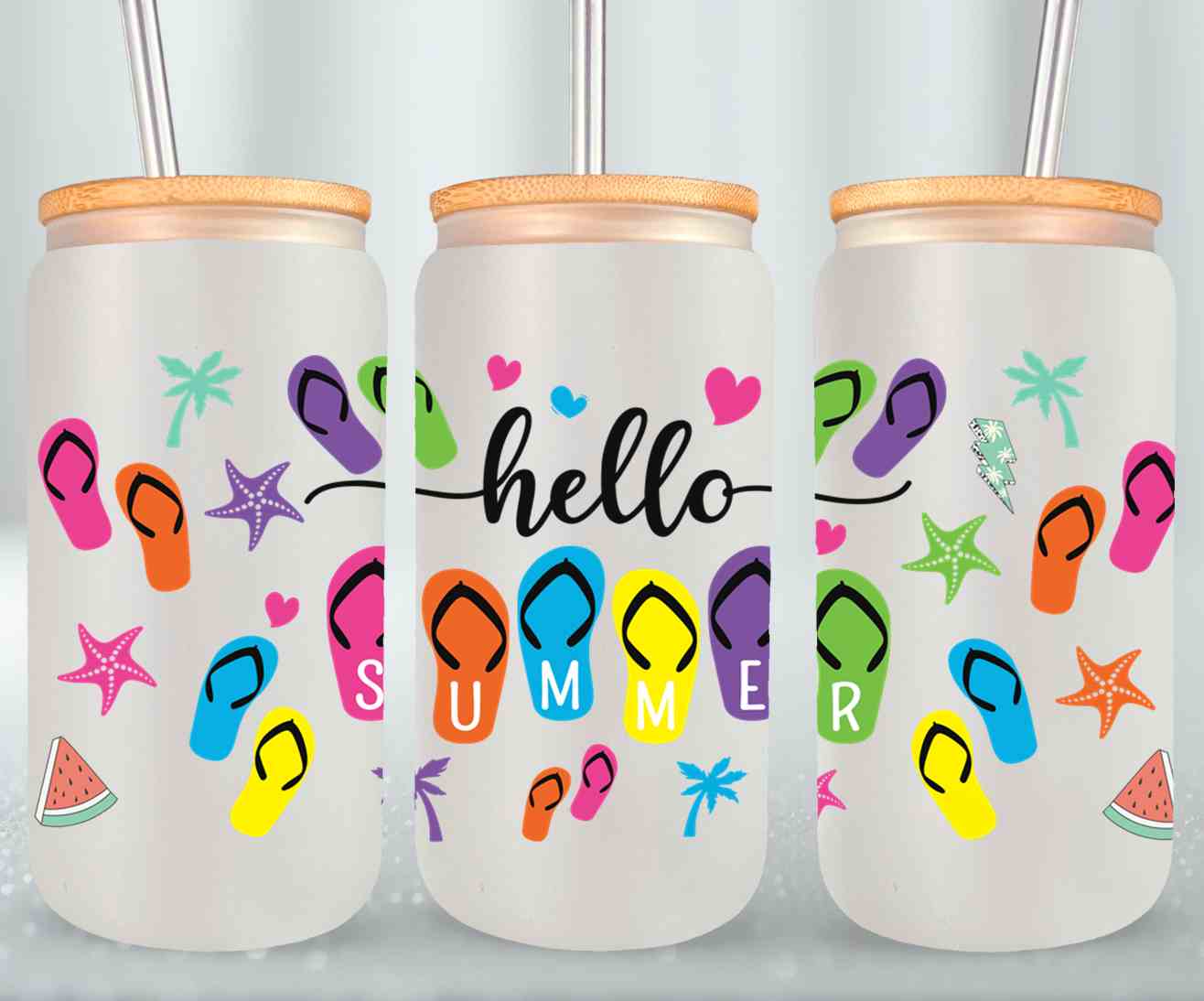 Hello Summer Flip Flops-10641
